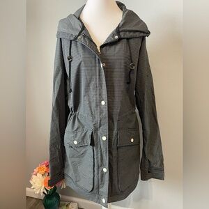 Burton DRYRIDE Bonded Rain Shell Jacket - Women’s Gingham Check Hooded Parka